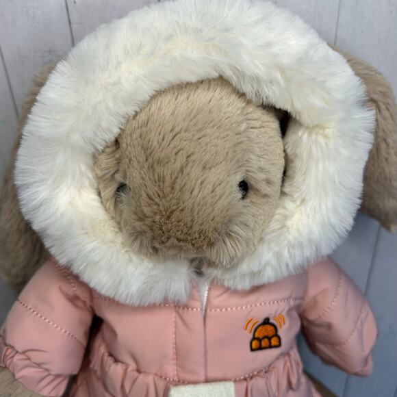 Jellycat Bashful Bunny Snowsuit NEW! FAST SHIP Jellycat Christmas Hard to Find - Picture 3 of 10